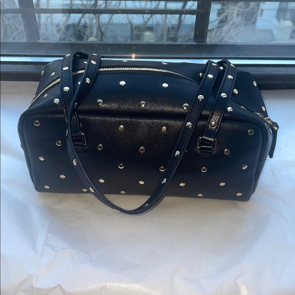 ❤️ NWT J. Crew Studded Leather Black Handbag - Picture 5 of 12